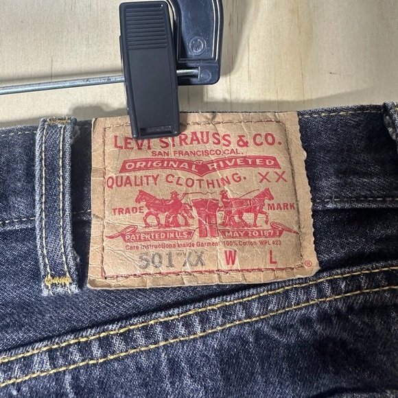 Levis 501XX Black Jeans Men’s 40X32 - Picture 8 of 8
